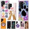 Dog FootPrint Soft Case for Samsung Galaxy S25 S24 S23 S22 Ultra S21 Plus S20 FE Phone Shell S10 + Pattern Cover Paw Cute Print