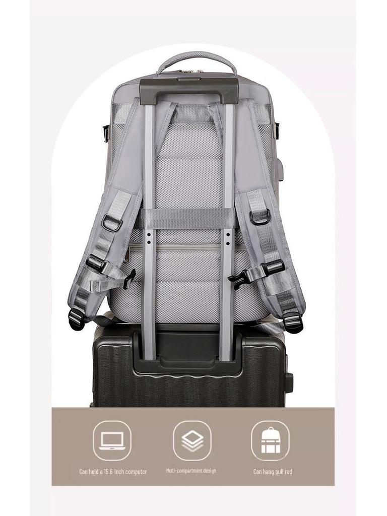 Unisex Business & Travel Backpack - Large Capacity, Expandable, Stylish Design for Short Trips & Laptop Storage