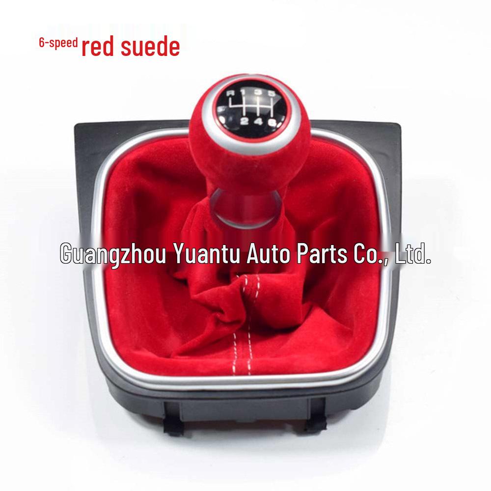 Красно-черная замшевая ручка переключения передач для Volkswagen Golf MK5/MK6 R32 GTI (2004-2009)