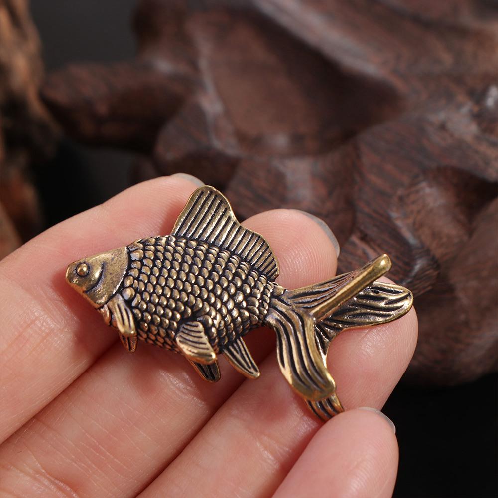 Милые фигурки золотых рыбок Древний талисман на удачу Скульптура животного День матери День отца