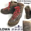 80s 90s Vintage LOWA Made In Germany Leather Trekking Boots Shoes Brown Size 8.5 27.0 Heavy Mountaineering(USED)