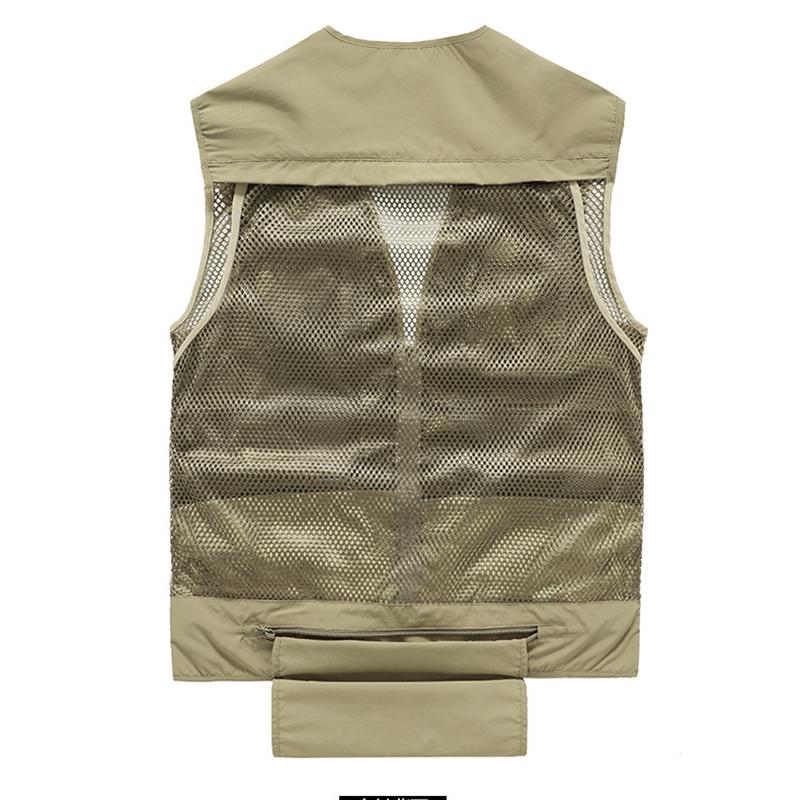 Мужской летний жилет для работы на открытом воздухе с несколькими карманами, узкий дизайн плеч, жилет для рыбалки и фотосъемки, куртка