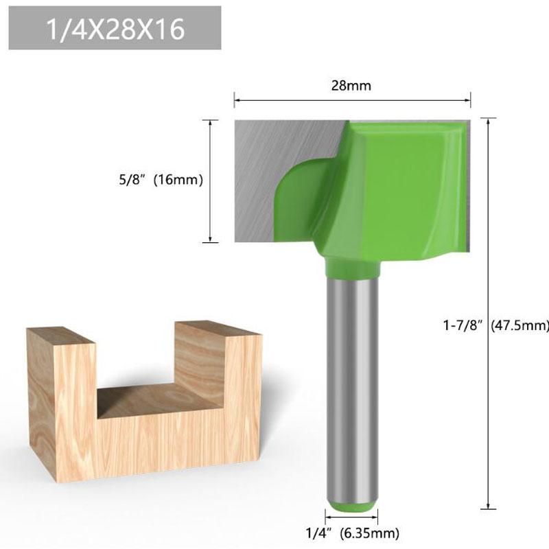 1 шт., 1/4 дюйма, чистящая нижняя фреза с хвостовиком, прямая фреза, чистая фреза, деревообрабатывающая силовая машина