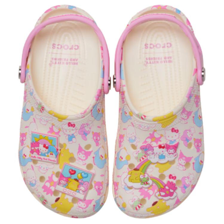 Crocs Hello Kitty Розовые Многоцветные Классические Деревянные Клоги Унисекс Розовые 212684-90H