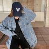 Джинсовая куртка в корейском ретро-стиле - Свободная, больших размеров, универсальная для модных трендов весны и осени 2022
