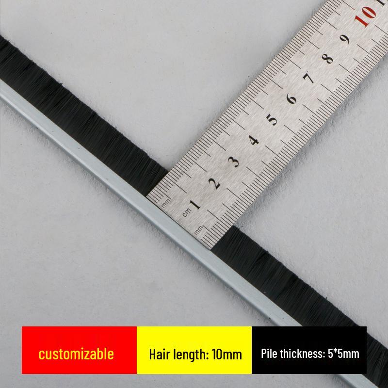 Коричневая специальная щетка с нейлоновой щетиной для пылезащитного уплотнения и вращающихся дверей