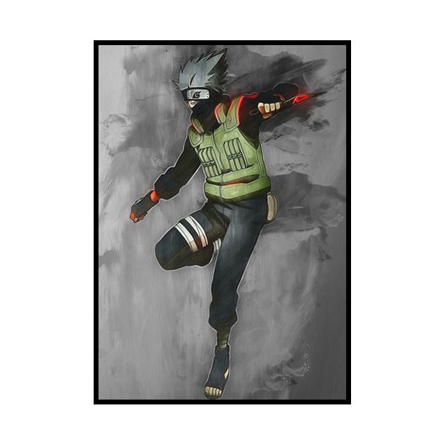 Наруто аниме постер Саске Какаши персонажи декоративные картины детская комната настенные художественные принты современный домашний декор подарок на день рождения без рамки