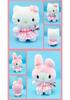 Коллекция плюшевых кукол Sanrio Hello Kitty, My Melody и Kuromi 'Цветение сакуры'