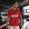 Switzerland Swiss Tshirt MMA Boxing Muay Thai National Flag Print 3D Training Unisex Women Men Quick Dry Fitness Workout Gym Sport Casual Streetwear