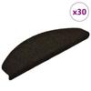 VidaXL Self-adhesive Stair Treads 30 Pieces 65 X 21 X 4 Cm Dark Brown Semicircular Large 3365661
