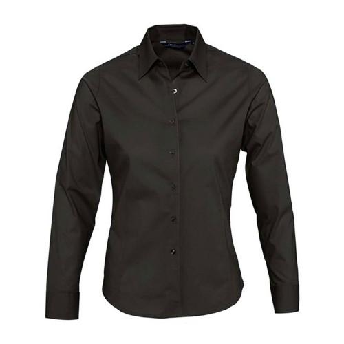 Womens/Ladies Eden Stretch Long-Sleeved Business Shirt