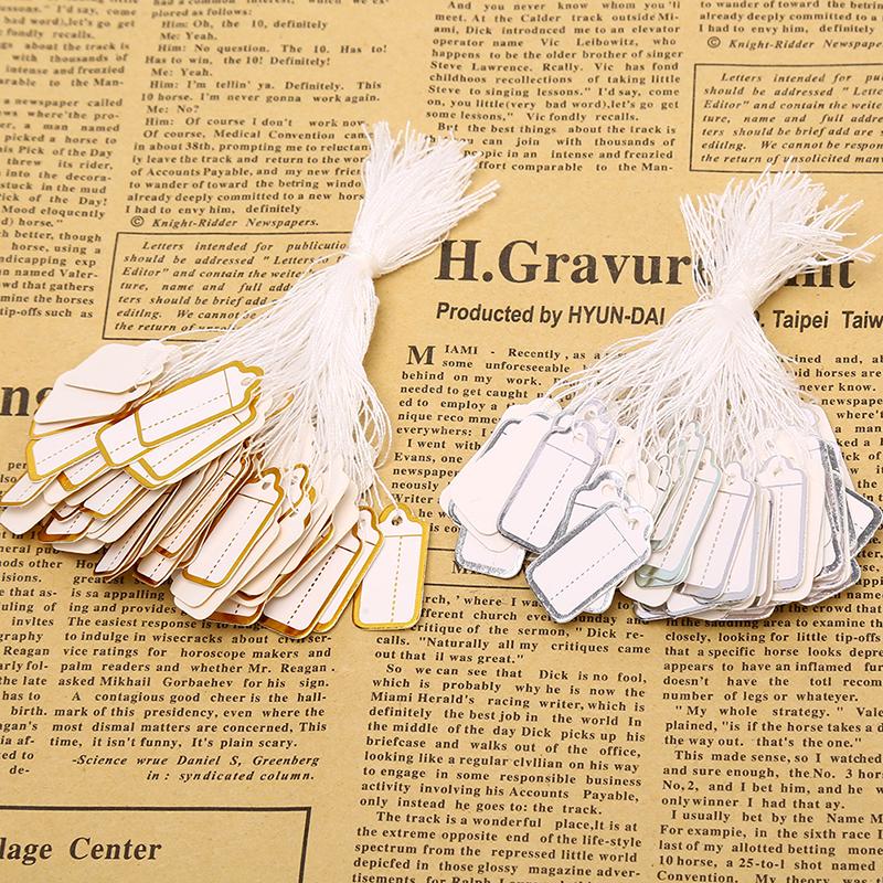 200 шт. ценников, бирки для ювелирных изделий, бумажные этикетки с ценами, прямоугольные пустые бирки