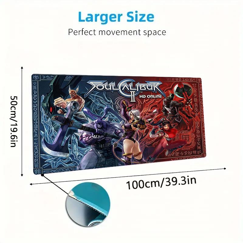 Soul Calibur Color Mouse Pad Large Gaming Table Cushion Non-slip Laptop Tablet Big Mousepad XXL Mat Mini PC Playmat With Lock edge