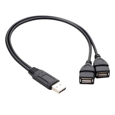 USB-разветвитель USB 2.0 «папа» на 2 порта «мама», удлинительный кабель для нескольких USB-портов для передачи данных и зарядки.