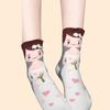 Wedding Crew Socks Gift Cartoon Bride Groom Pattern Cotton Socks Married Decoration Engagement Honeymoon Essential Gift