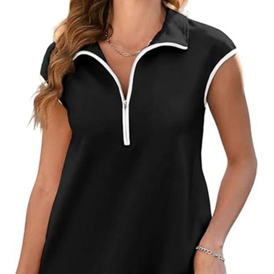 Женское летнее платье с коротким рукавом, повседневное короткое платье для гольфа с воротником-лацканами, полузастегивающееся платье с V-образным вырезом