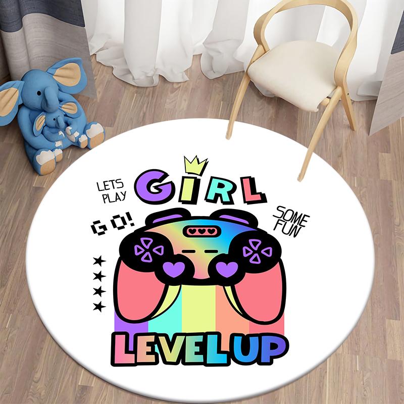 Детский ковер для мальчиков и девочек, коврик для ванной, гостиной, домашнего декора, ковер, игровой круглый ковер, игровой контроллер, детский игровой ковер