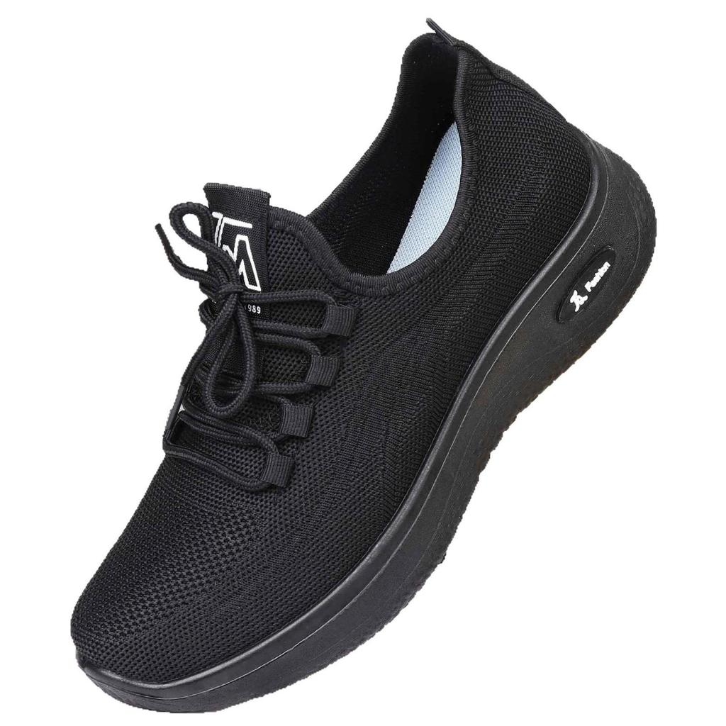 Мужские черные повседневные туфли «Золотая осень» со светлой полиуретановой подошвой