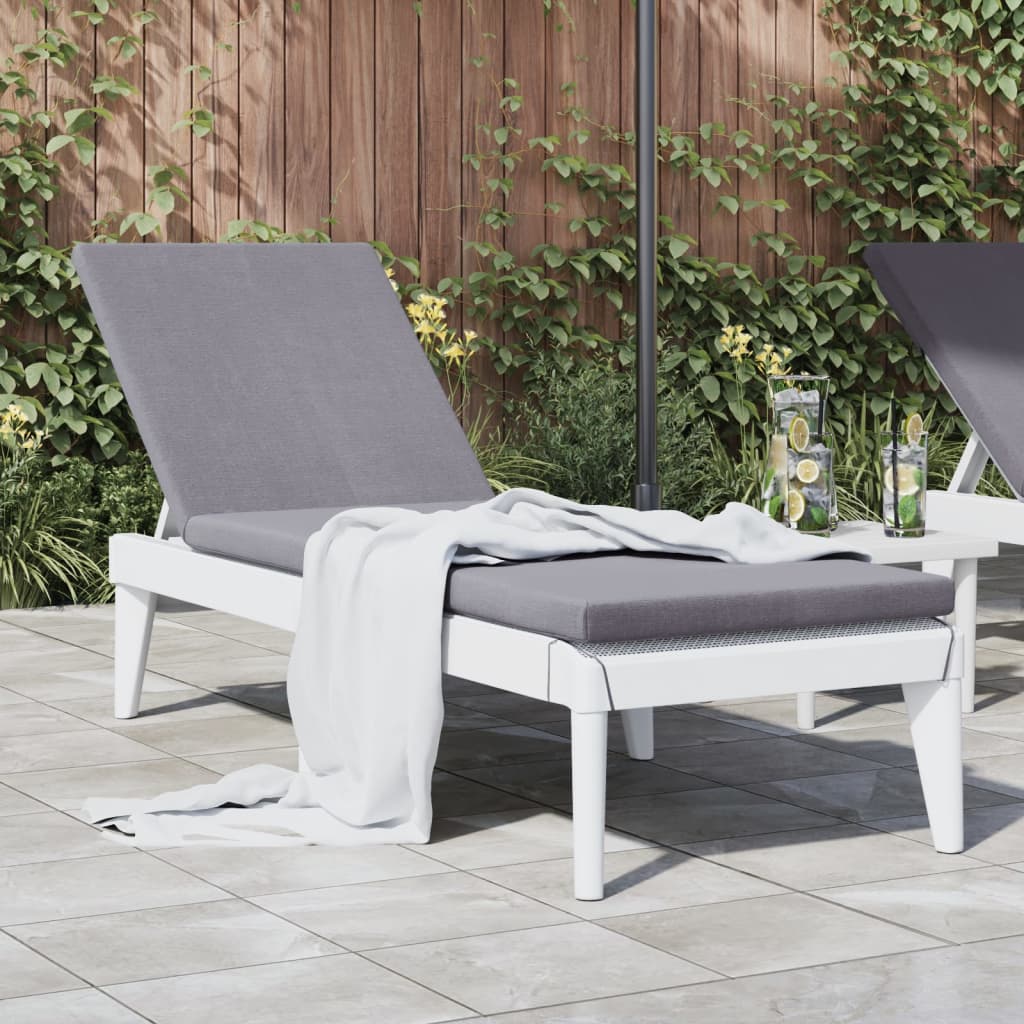 White Sun Lounger 186 x 60 x 29 cm PP