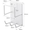 Yamazaki Magnetic Bathroom Cleaning Tool Holder, White, Approx. W8 x D6 x H12cm, Tower Bathroom Rack, Bath Cleaning Storage, 4976