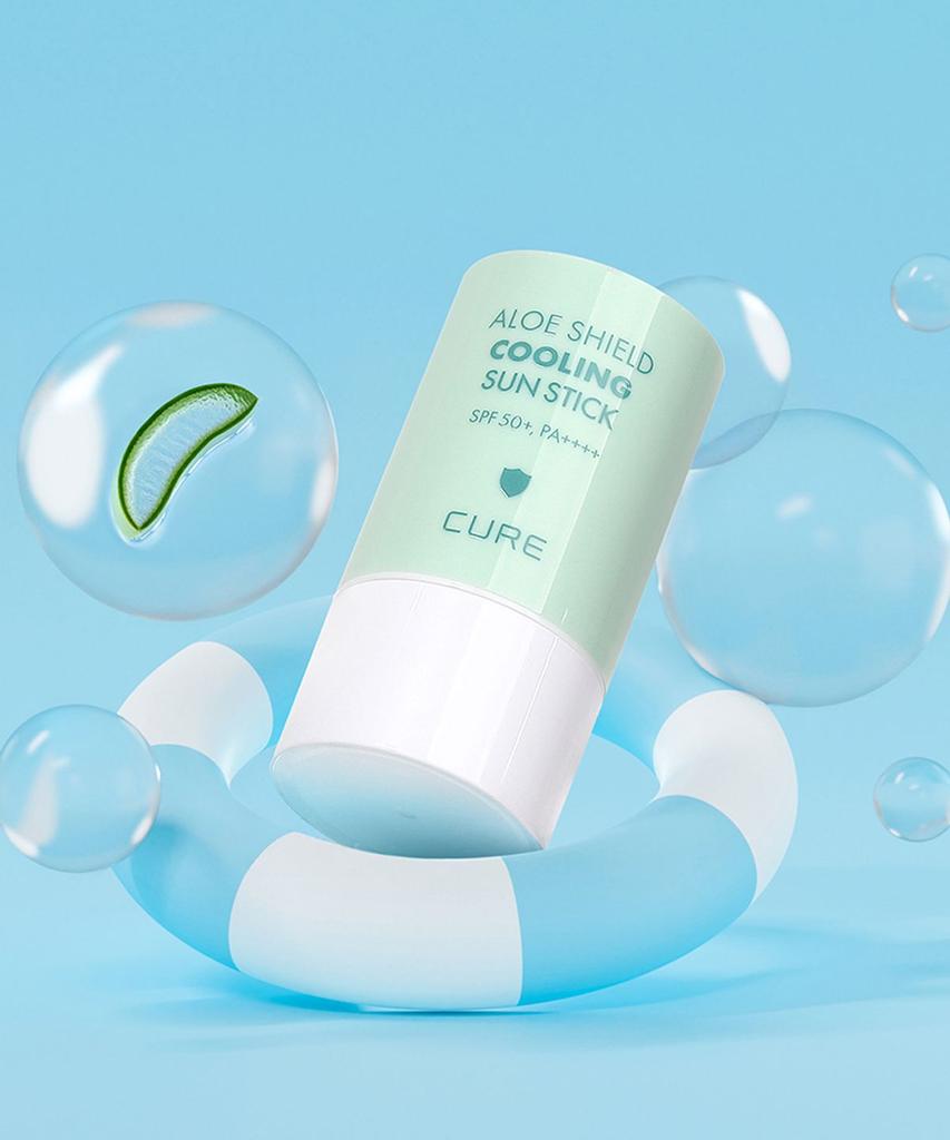 Солнцезащитный стик Cure Aloe Shield Охлаждающая мята 23 г (Успокаивающий солнцезащитный крем) 1 счет