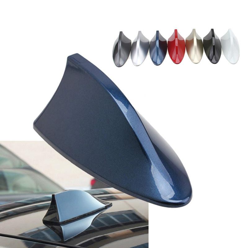 POSSBAY Universal Car Antenna Shark Fin Antennas Auto Radio Signal Aerials SUV Roof Amplifier Fit