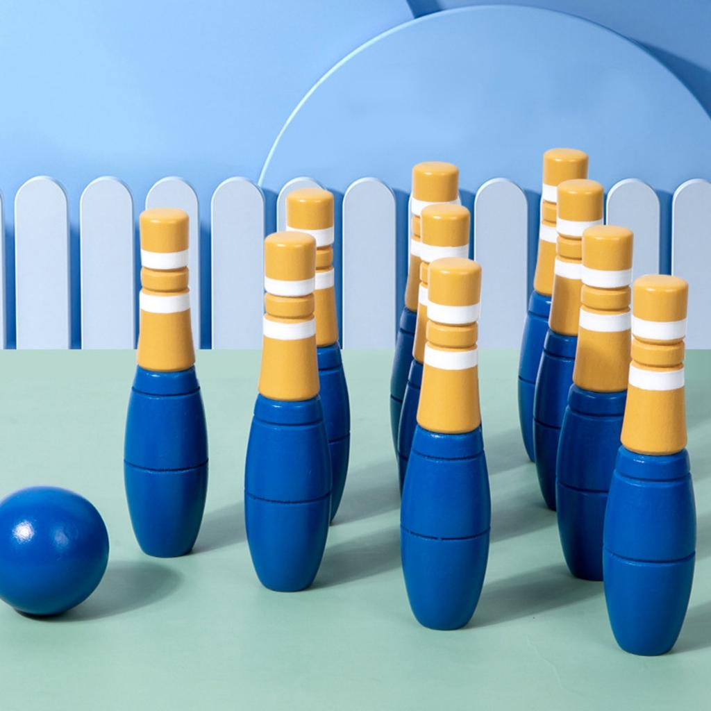 Детский деревянный шар для боулинга, спортивные игрушки для родителей и детей, для занятий спортом в помещении и на открытом воздухе