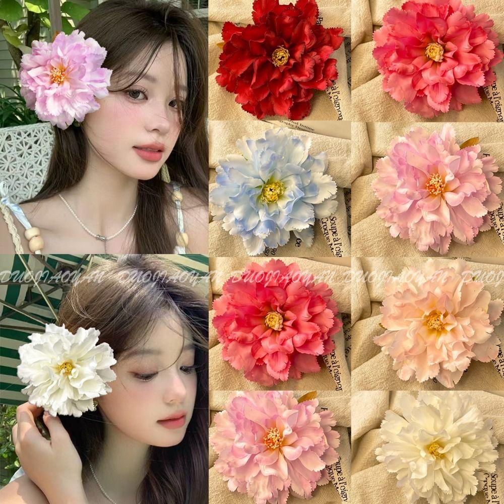 Korean Style Flower Hair Clip Cloth Bohemian Style Hair Clip Simple Flower Hairpin  Holiday