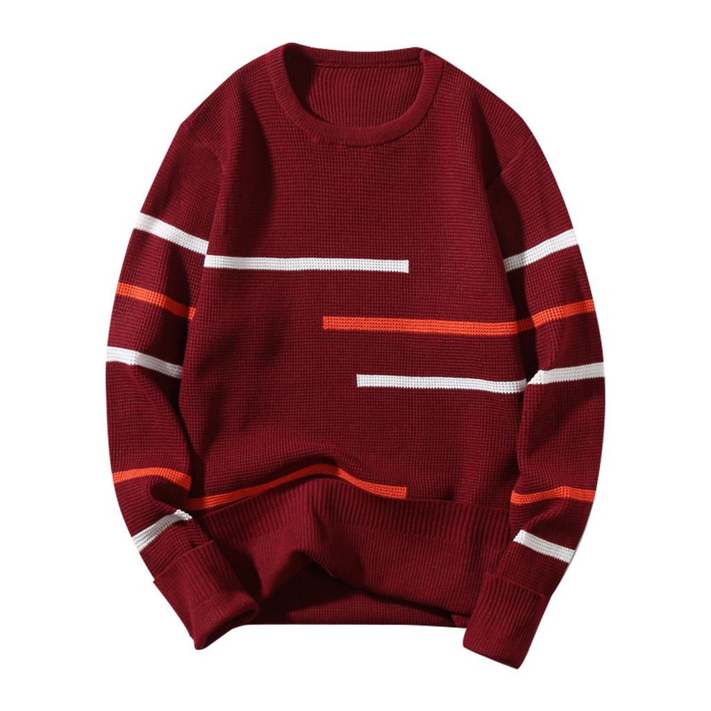 Fashion Casual Long Sleeve Round Neck Men'S Sweater Loose Pullover