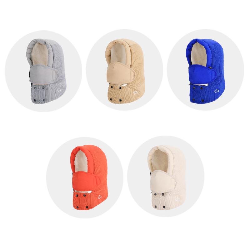 Children's Hat Winter Boys Girls Outdoor Velvet Warm-Keeping Bomber Hat Mask Scarf All-In-One Hat