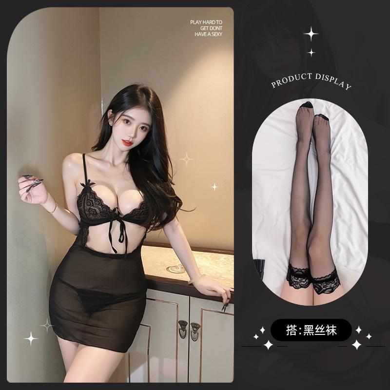 Sex lingerie babes sexy pure desire bed passion hollow free small chest show big nightdress