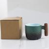 Solid Color Filter Tea Mug Ceramics Handmade Coffee Cup Fashion Ceramic Retro Coffee Cup  Office