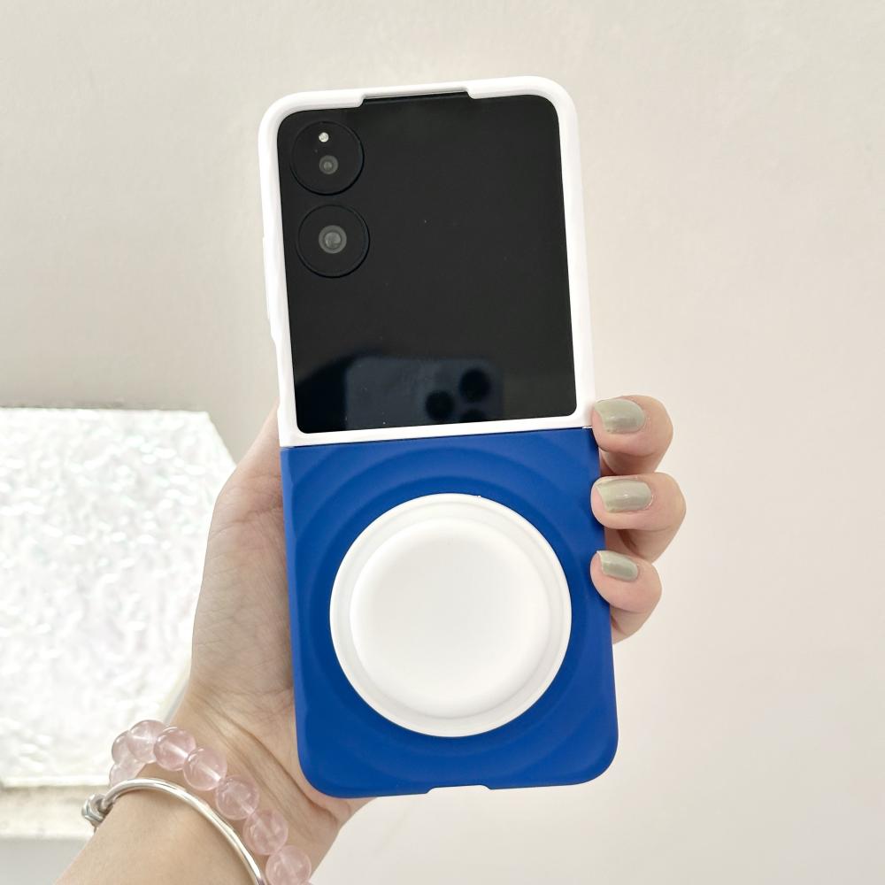 Чехол для Xiaomi Mix Flip и Mix Flip 2 с Magsafe, Волнообразный узор, Контрастный цвет, Складной, Матовый, Противоскользящий захват