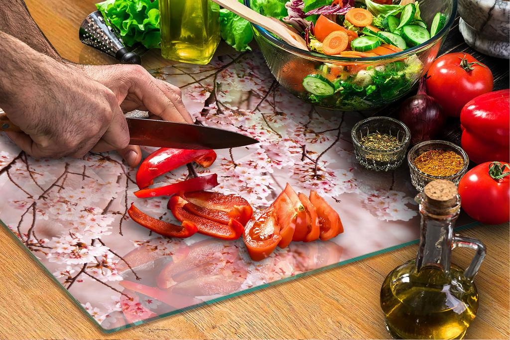 GLASS CUTTING BOARD 45x52 Flower