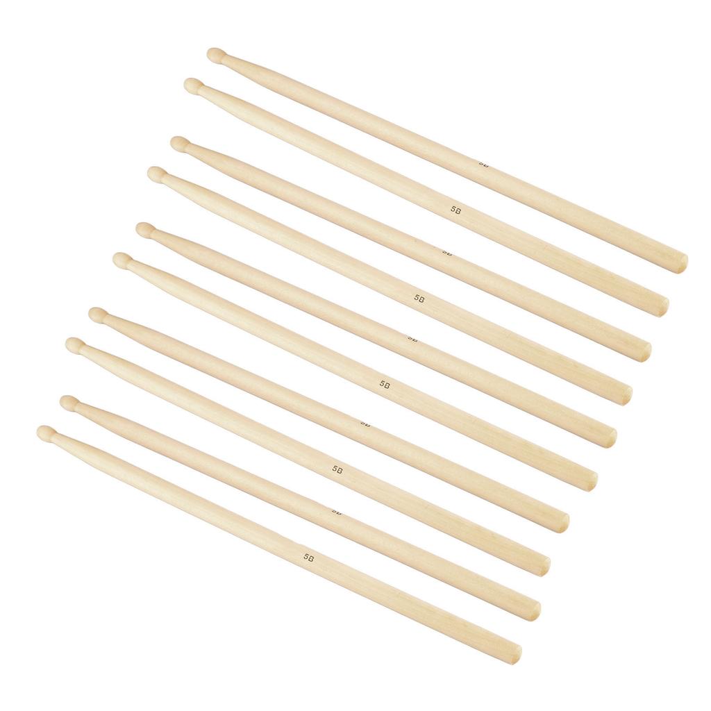 12 Pairs Maple Drum Stick 7A Wood Drumstick for Beginners Student Rock Band Percussion Accessories
