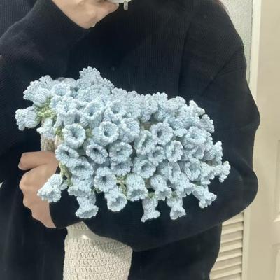 Набор для вязания крючком цветочного одеяла, набор для самостоятельного вязания одеяла с букетом роз, набор для вязания крючком, набор для рукоделия на День матери, подарок для домашнего дивана, декор дивана