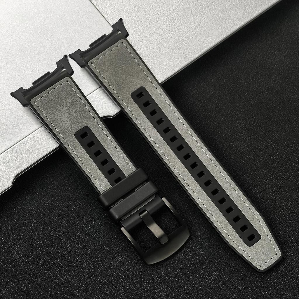 Кожаный силиконовый ремешок для Samsung Galaxy Watch 8/8 Classic 40 мм 44 мм 46 мм спортивный браслет для Galaxy Watch Ultra 2025 47 мм