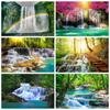Sunset Photography Backdrop Jungle Forest Waterfall Photo Background Mountain Rainbow Nature Scenery Decoration Props