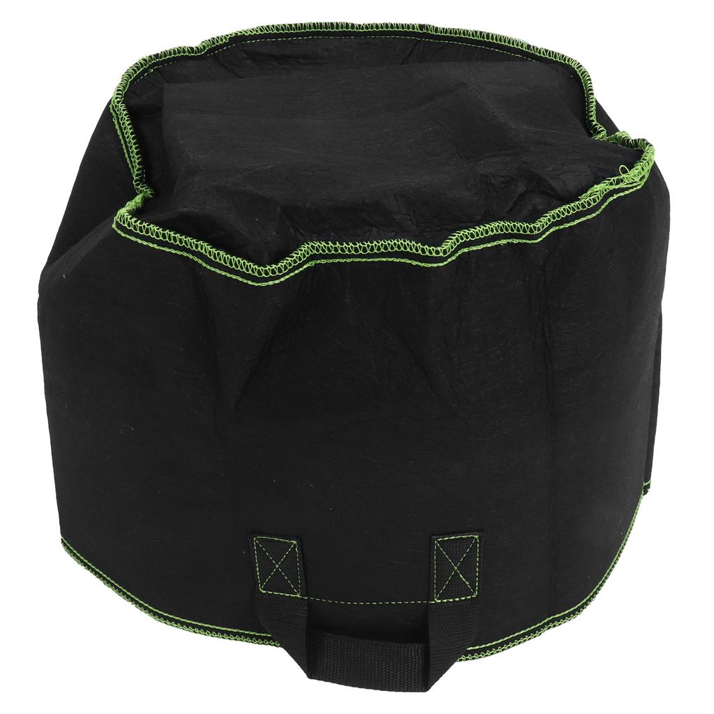 Plant Growth Bag Degradable NonWoven Vegetable Flower Planting Pot with Handles Black