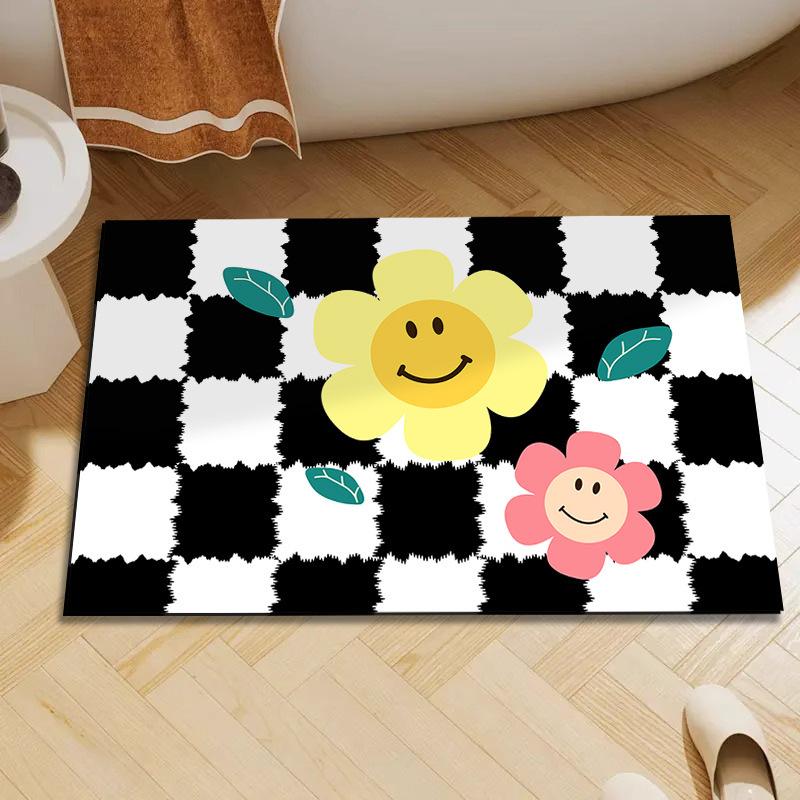 Коврик для унитаза с диатомовой крошкой, нескользящий коврик для ванной комнаты, впитывающий грязный коврик для туалета, коврик для туалетной двери