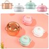 Kitchenware Simulation Model With Pot Cover Mini Cookware Miniature Soup Pot Dollhouse Accessories