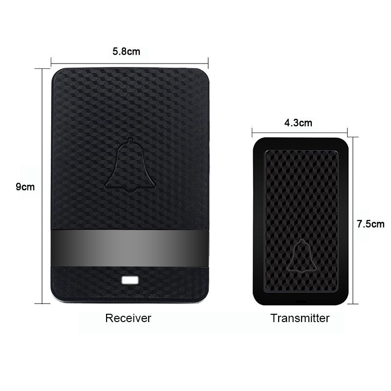 28 Chimes 3 Volumes Wireless Doorbell LED Flash Waterproof Door Bell For Sale