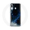 Case for Samsung Galaxy A30 Multicolored Smoke Clouds of Blue, Gray and Black On a Black Background