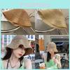 Elegant Women's Spring Summer Woven Sun Hat Foldable Breathable Beach Straw Hat