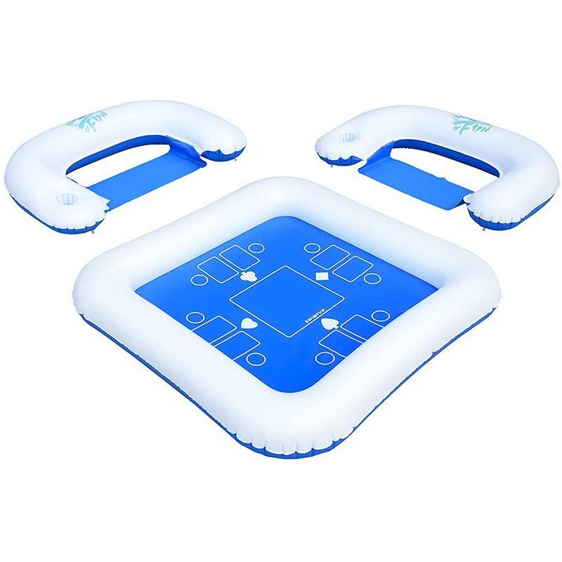 ПВХ Надувной Игровой Стол для Воды Бассейн U-образное Сиденье Водный Покерный Стол Игровой Мат Надувной Покерный Стол Игрушка