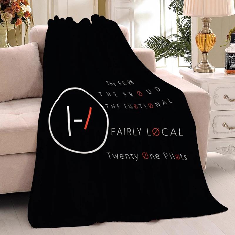 Плед для сна T-Twenty One P-Pilots Зимний теплый на колени кровать Флис Кемпинг Индивидуальный Пушистый Мягкий Пледы Размер King Микрофибра Постельное белье