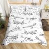 Aircraft 3D Digital Printing Three-Piece Bedding Home Textile Duvet Cover Bedding