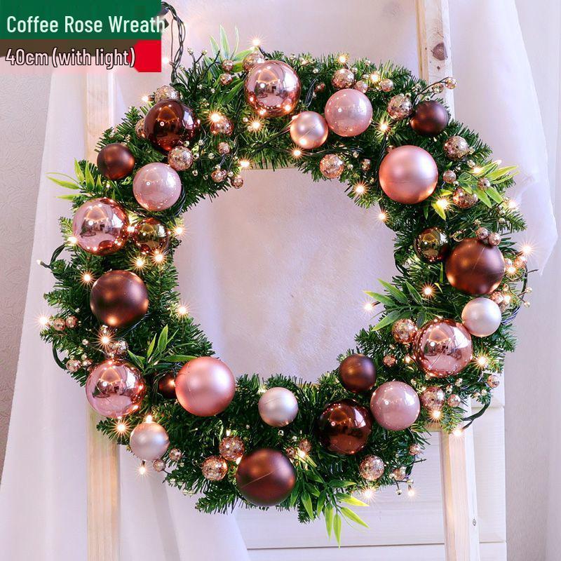 Рождественский венок кольцо из ротанга: 50/60/80СМ Подвеска на дверь и 2,7М Ротанговая гирлянда для украшения дерева/окна