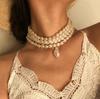 Elegant Irregular Imitation Zircon Choker Necklace Women Bride Multilayer Clavicle Chain Aesthetic Neck Zircon Wed Accessories