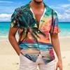 Men's Hawaiian Floral Shirts  Button Down Tropical Holiday Beach Shirts